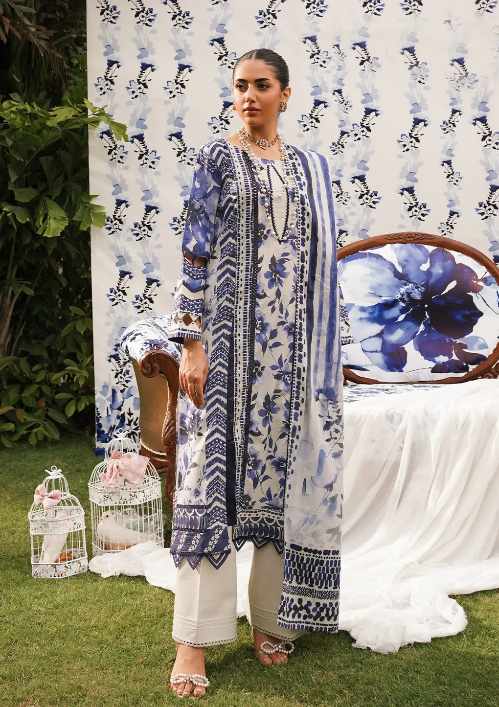 Elaf Premium | Printed Collection 24 | EEP-07A - Shadow Sisters -  Elaf Premium Casuals - Original Designer Dress - House of Maryam