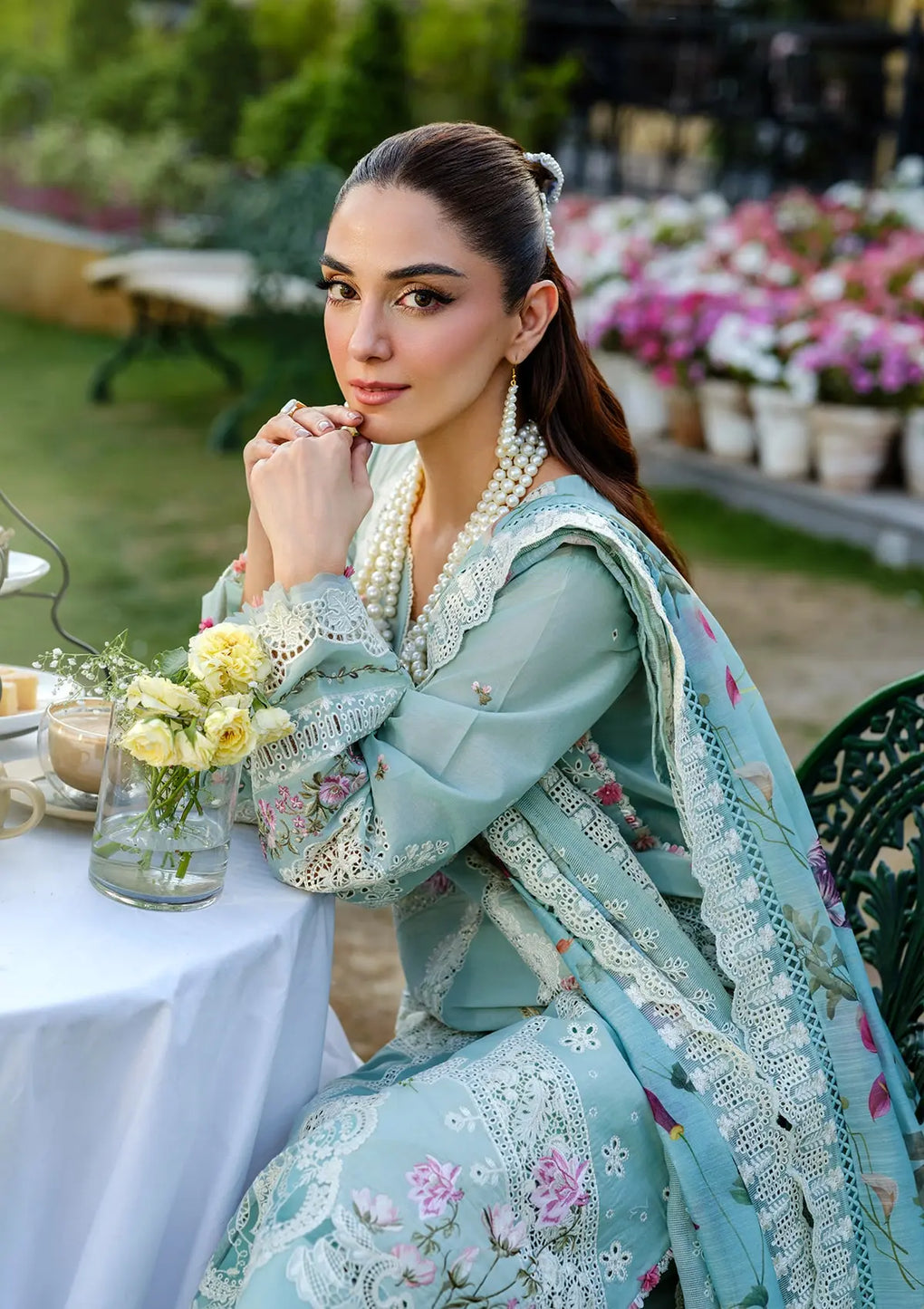 Elaf Premium | Luxury Lawn 25 | ELH-2B ZOYA -  Elaf Premium Ladies Clothes - Original Designer Dress - House of Maryam