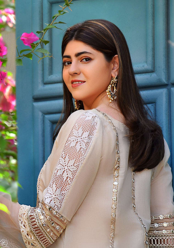 Layla Chatoor | Luxury Pret | Beige Tunic-3