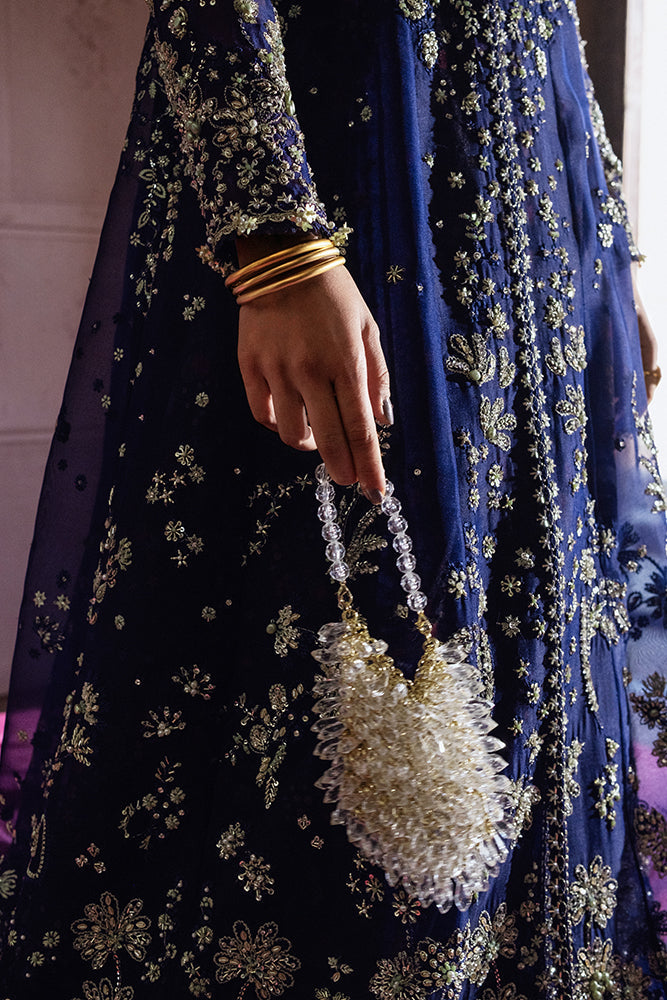 Suffuse Rishaal indigo organza pishwas and lehenga, photo 4