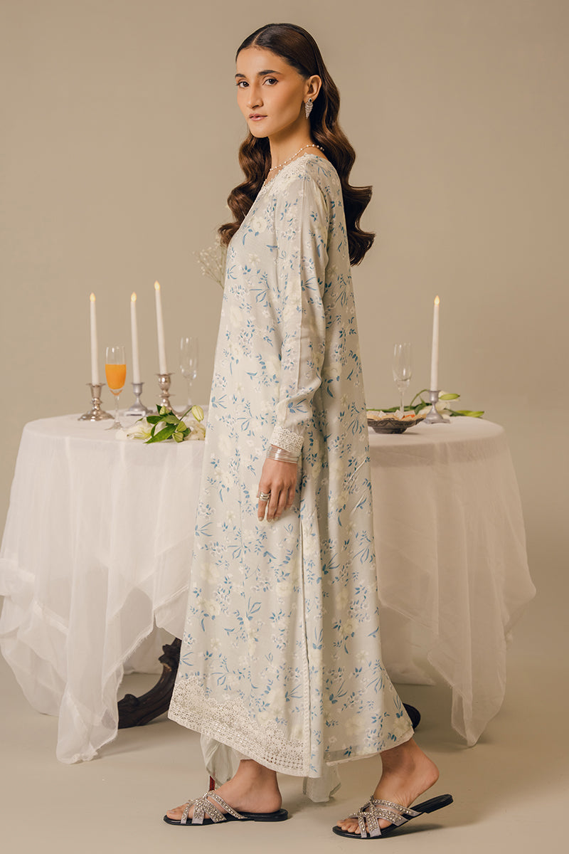 Cross Stitch | Luxury Pret | Pearl Blue-2 PC (Shirt & Dupatta), image 7