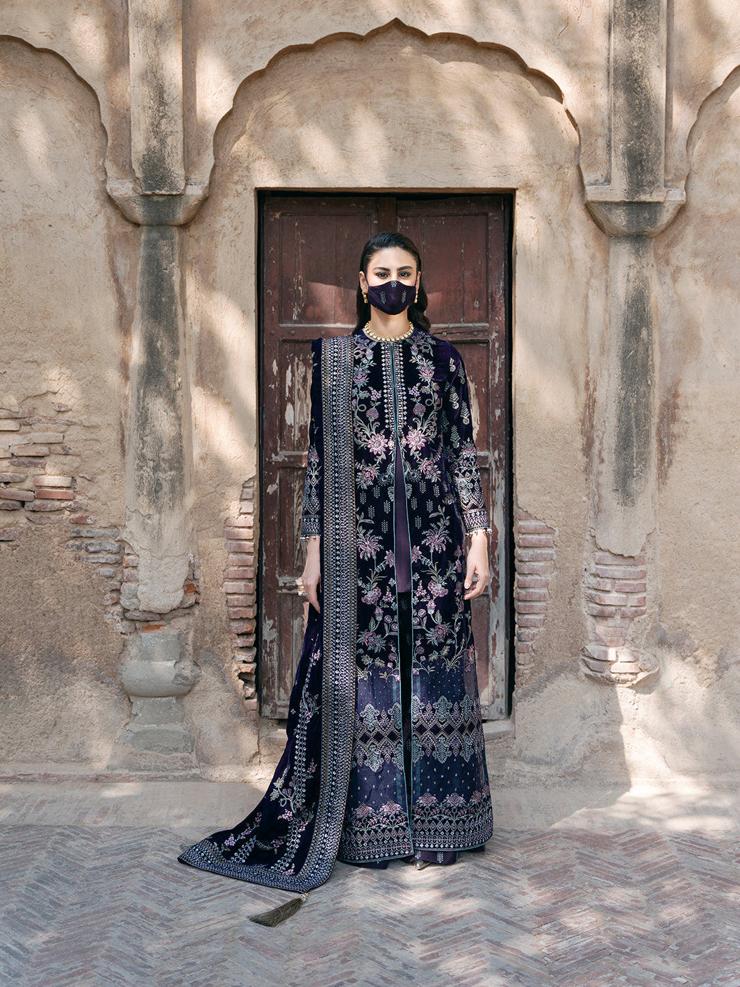 Flossie | Siara Velvet Formals | V-104 - B -  Flossie Ladies Clothes - Original Designer Dress - House of Maryam