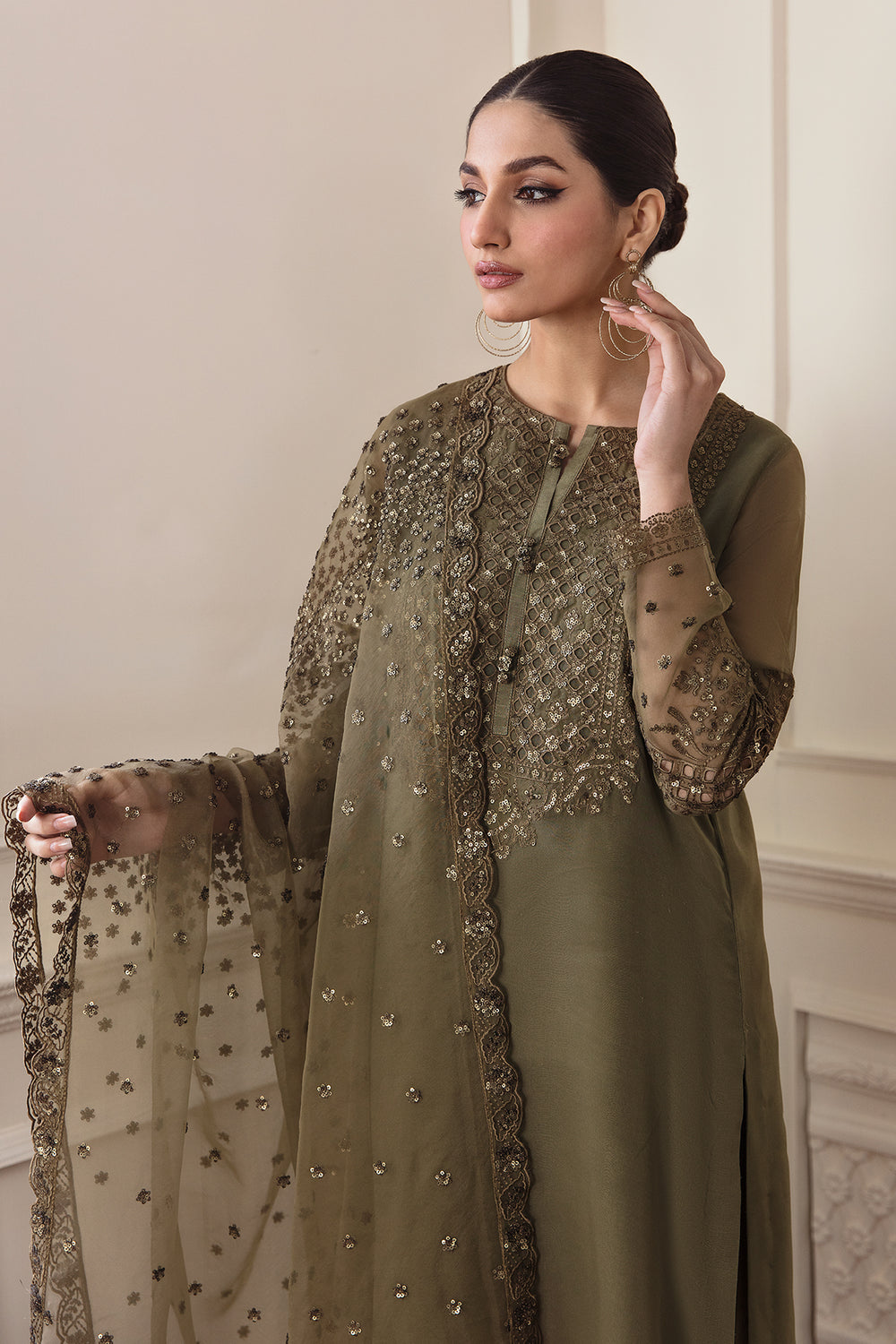 Baroque | Formals Collection | EMBROIDERED CHIFFON UF-295, image 4