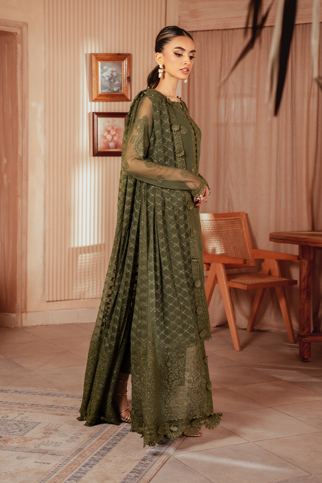 Iznik | Chiffon Kari | ICK-05 Embroidered Chiffon