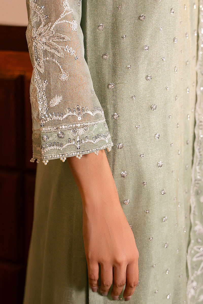 Cross Stitch | Luxury Pret | Minty Meadow-2 PC (Shirt & Dupatta), image 2