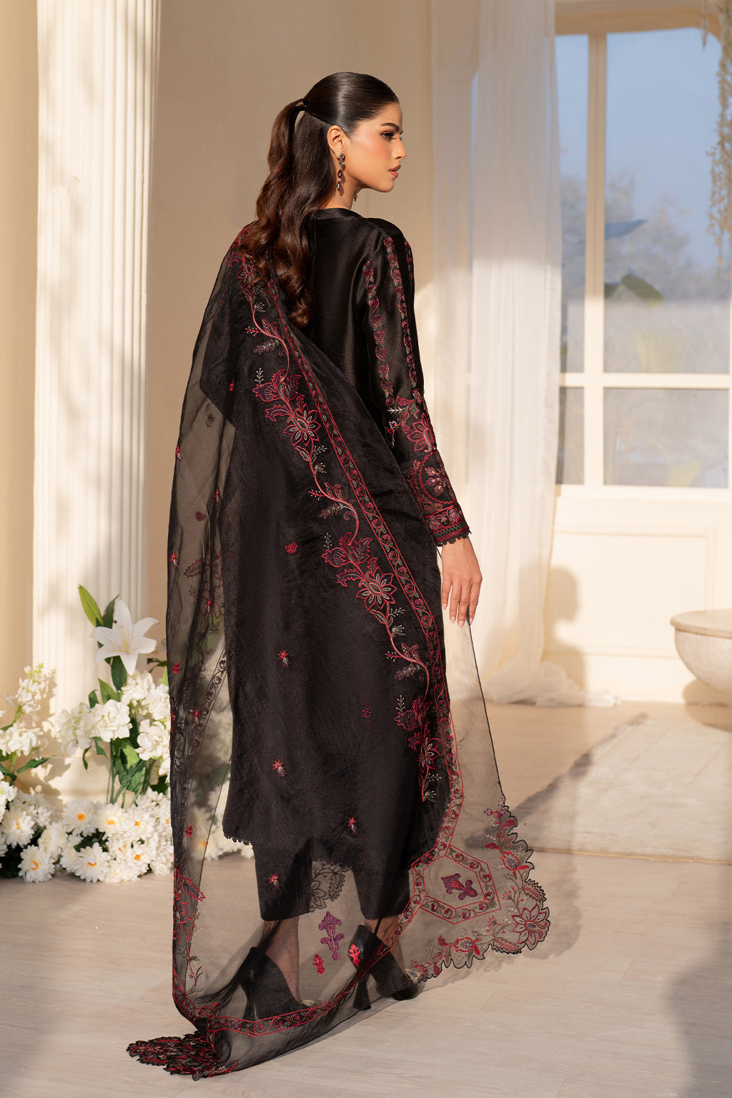 Iznik | Festive Formal | UE-434 Embroidered Pure silk, image 2