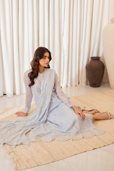 Azure | Ensembles Embroidered Formals | Serenity Sky -  Azure Ladies Clothes - Original Designer Dress - House of Maryam