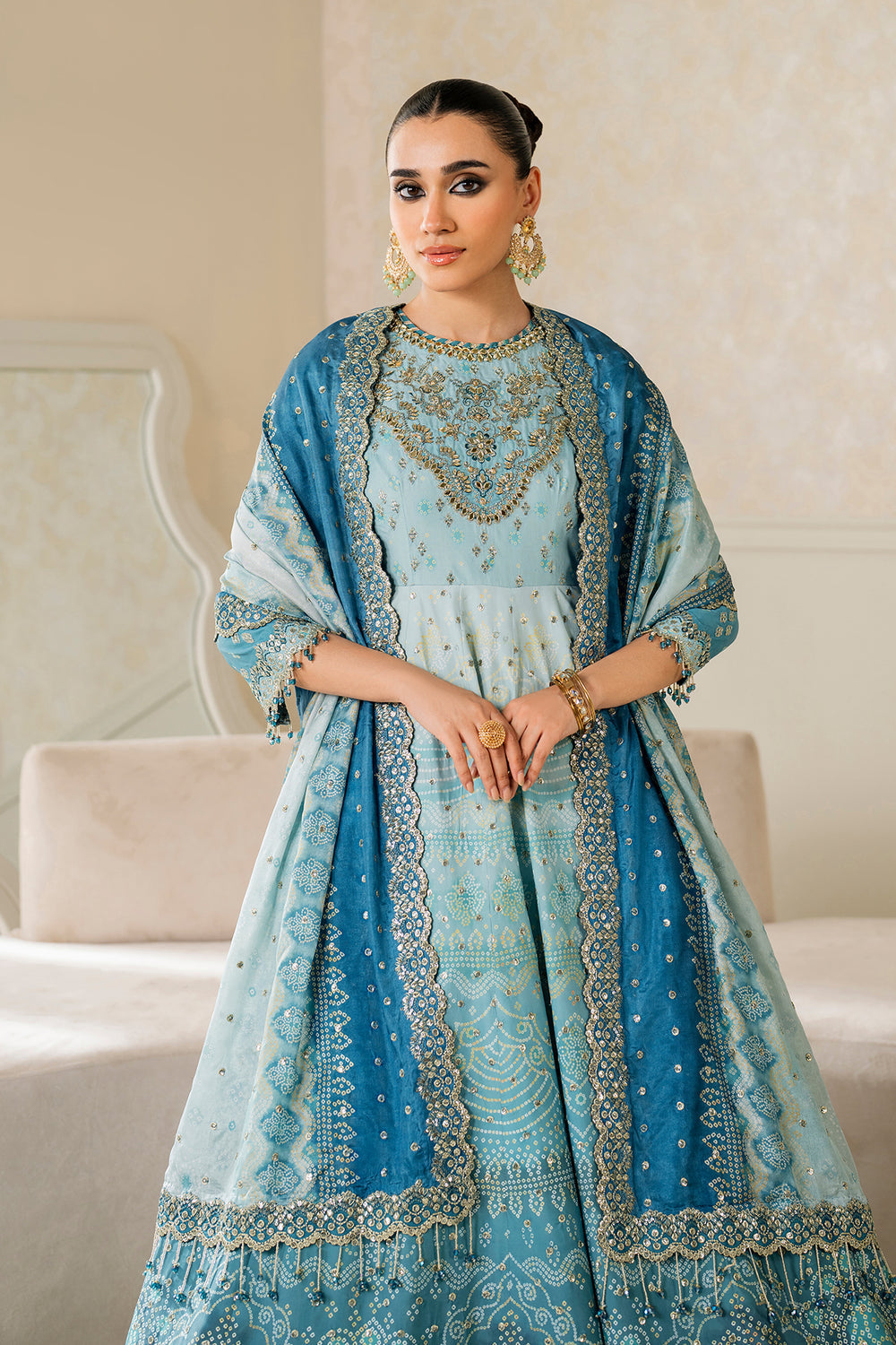 Baroque | Formals Collection | EMBROIDERED SILK UF-4162, image 4