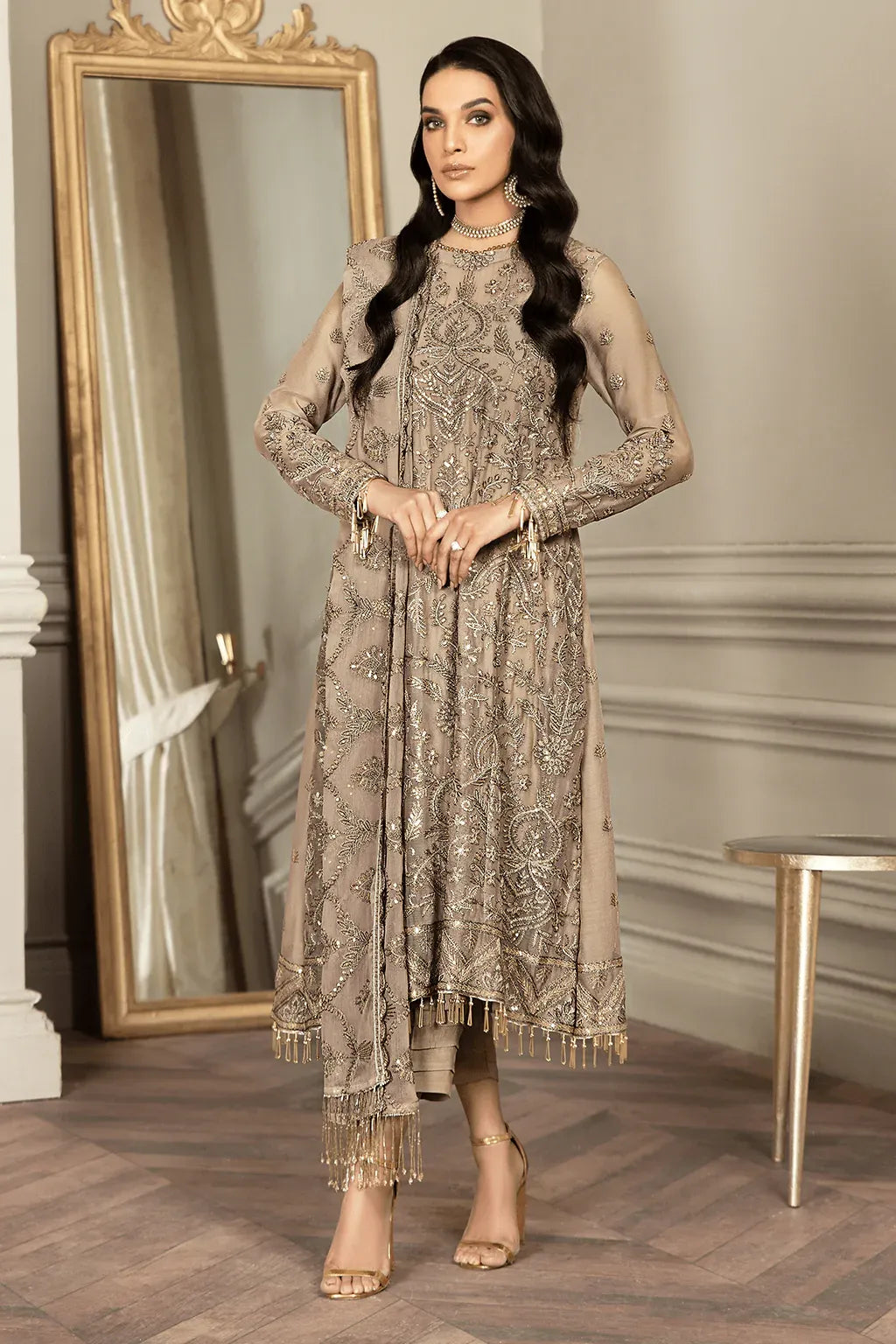 Zarif | Mehroz Formals | LIME STONE