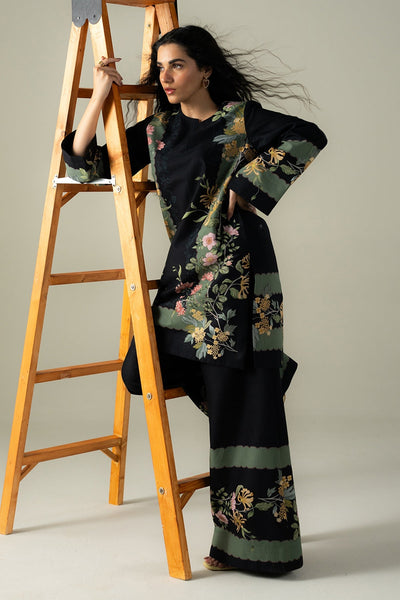 Afrozeh Shadowed black lawn co-ord set, photo 3