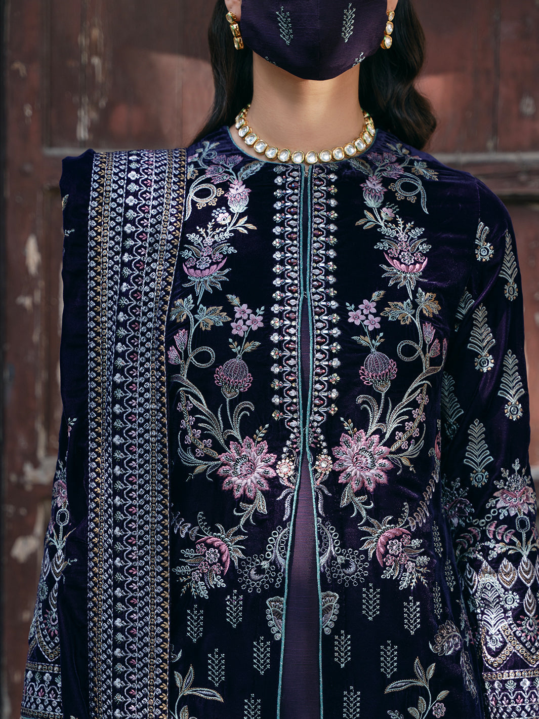 Flossie | Siara Velvet Formals | V-104 - B -  Flossie Ladies Clothes - Original Designer Dress - House of Maryam