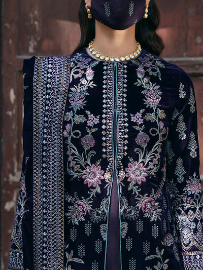Flossie | Siara Velvet Formals | V-104 - B -  Flossie Ladies Clothes - Original Designer Dress - House of Maryam