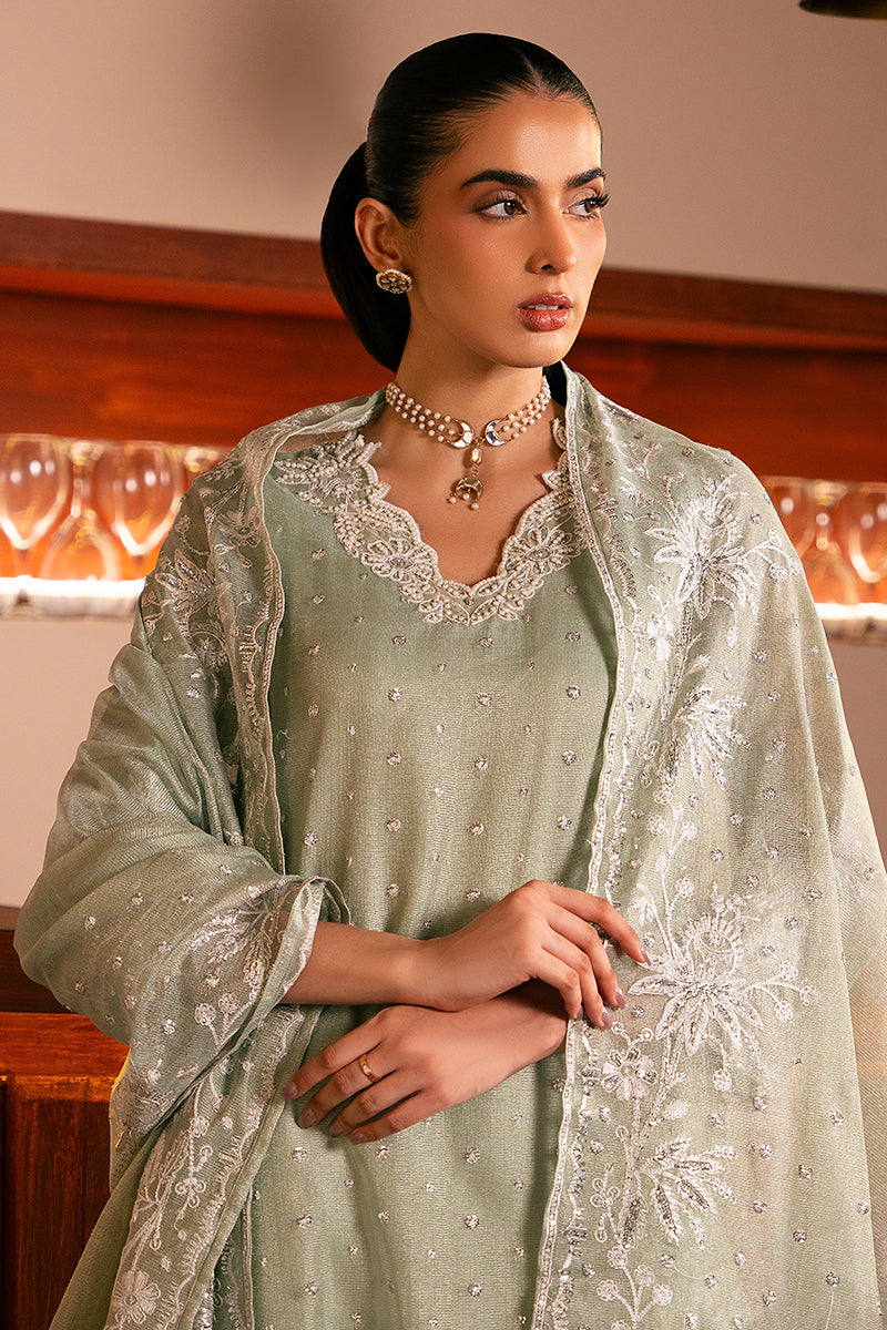 Cross Stitch | Luxury Pret | Minty Meadow-2 PC (Shirt & Dupatta), image 5