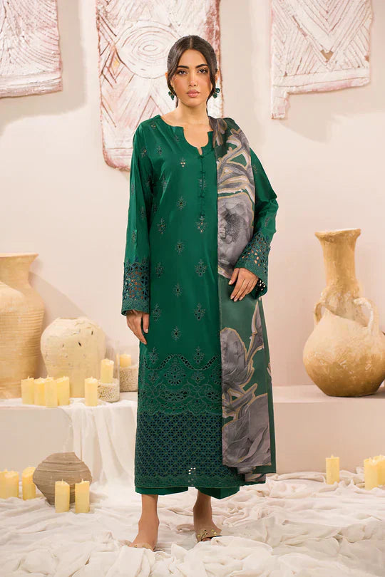 Iznik | Lawnkari 24 | UE-159 PLUSH GREEN -  Iznik Formal - Original Designer Dress - House of Maryam