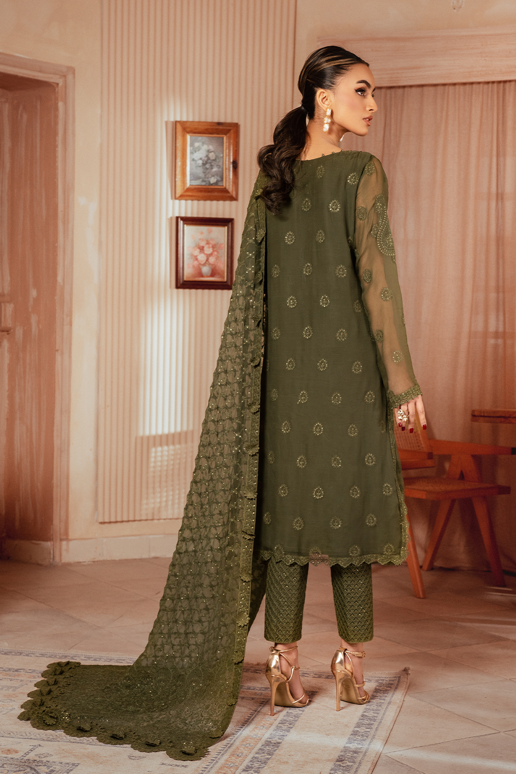 Iznik | Chiffon Kari | ICK-05 Embroidered Chiffon