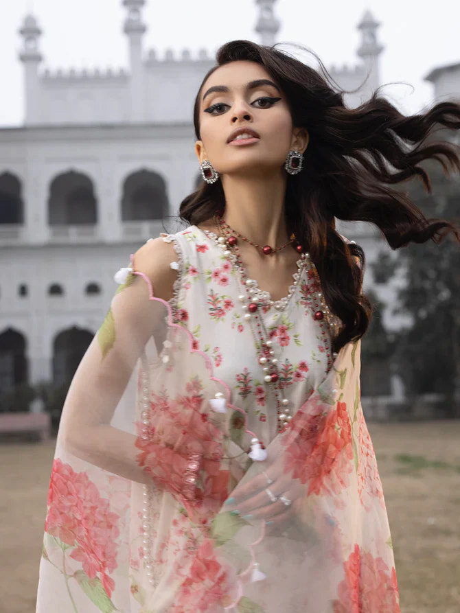 Faiza Faisal | Maya Luxury Lawn | Sandra -  Faiza Faisal Luxury - Original Designer Dress - House of Maryam