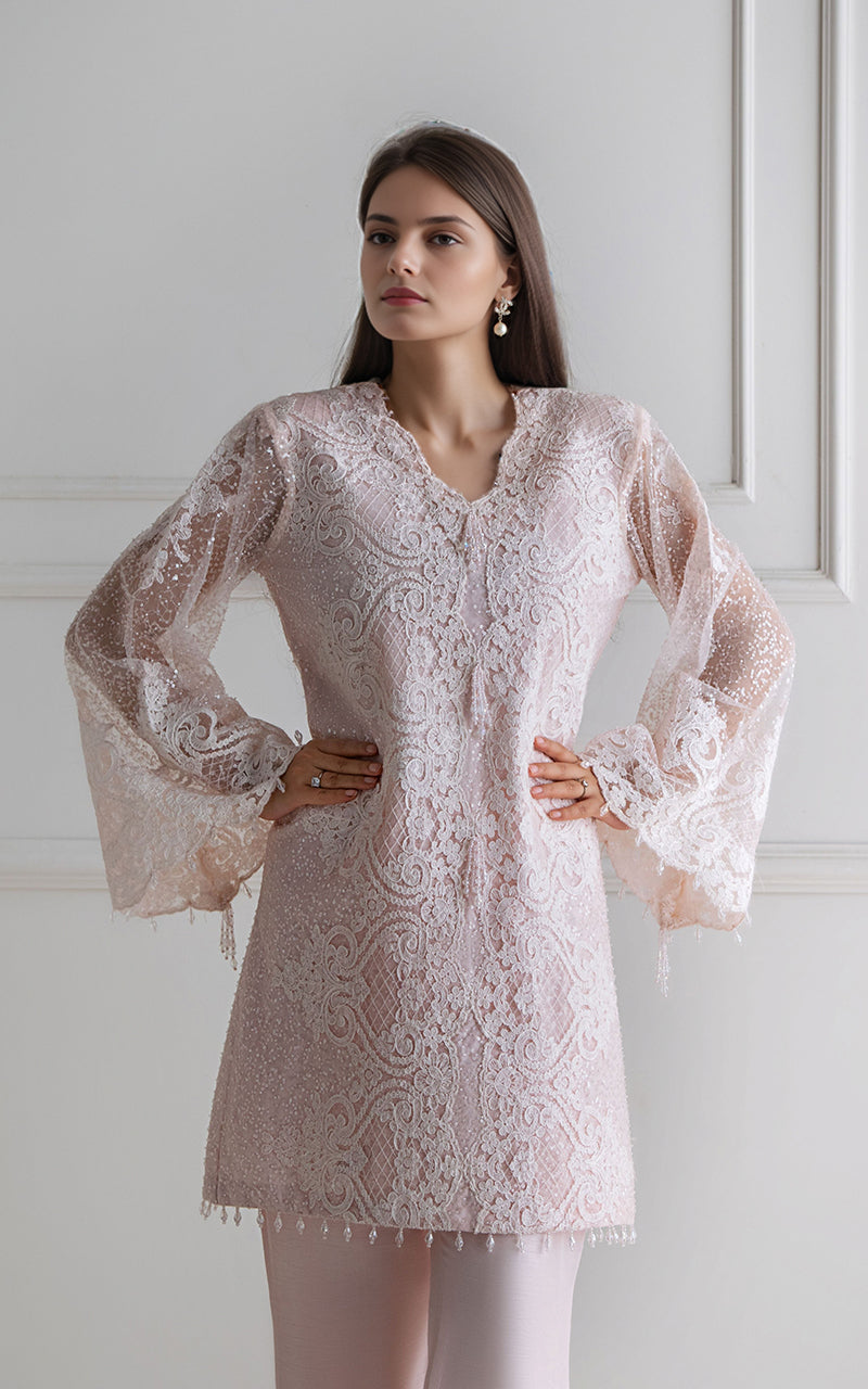 Threads and Motifs | Formal Dresses 25 | Net Embroidered shirt-3