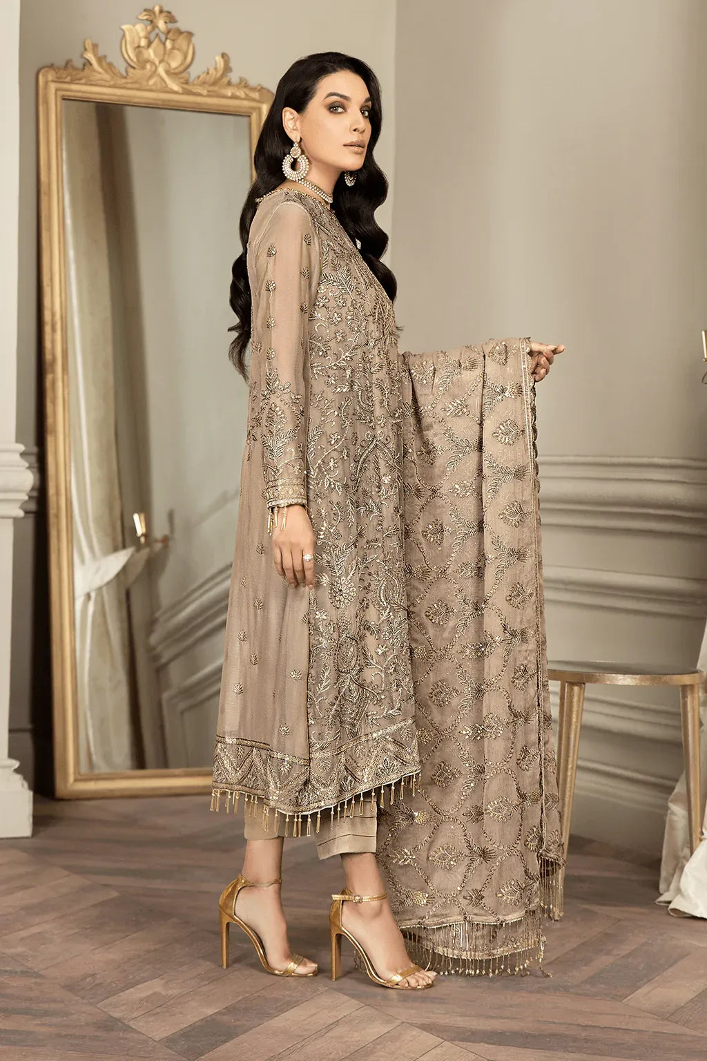 Zarif | Mehroz Formals | LIME STONE