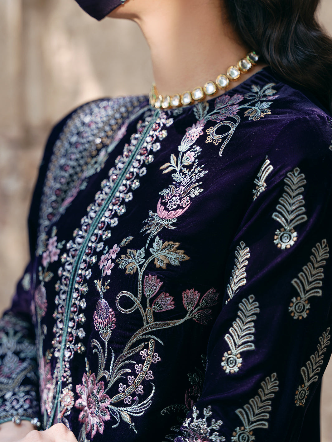 Flossie | Siara Velvet Formals | V-104 - B -  Flossie Ladies Clothes - Original Designer Dress - House of Maryam