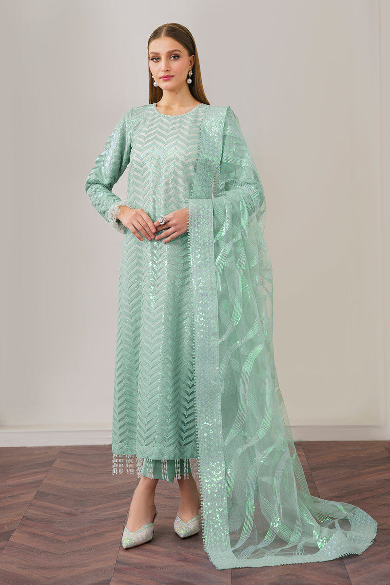 Baroque | Formal Collection | NET UF-517 -  Baroque Ladies Clothes - Original Designer Dress - House of Maryam