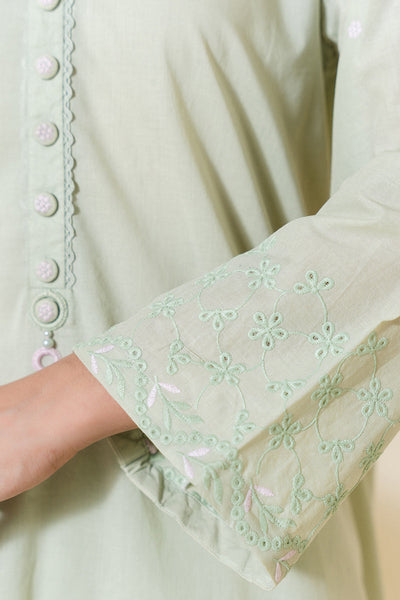 Cross Stitch | Exclusive Pret | Pistachio Fern-2 PC (Shirt & Dupatta)