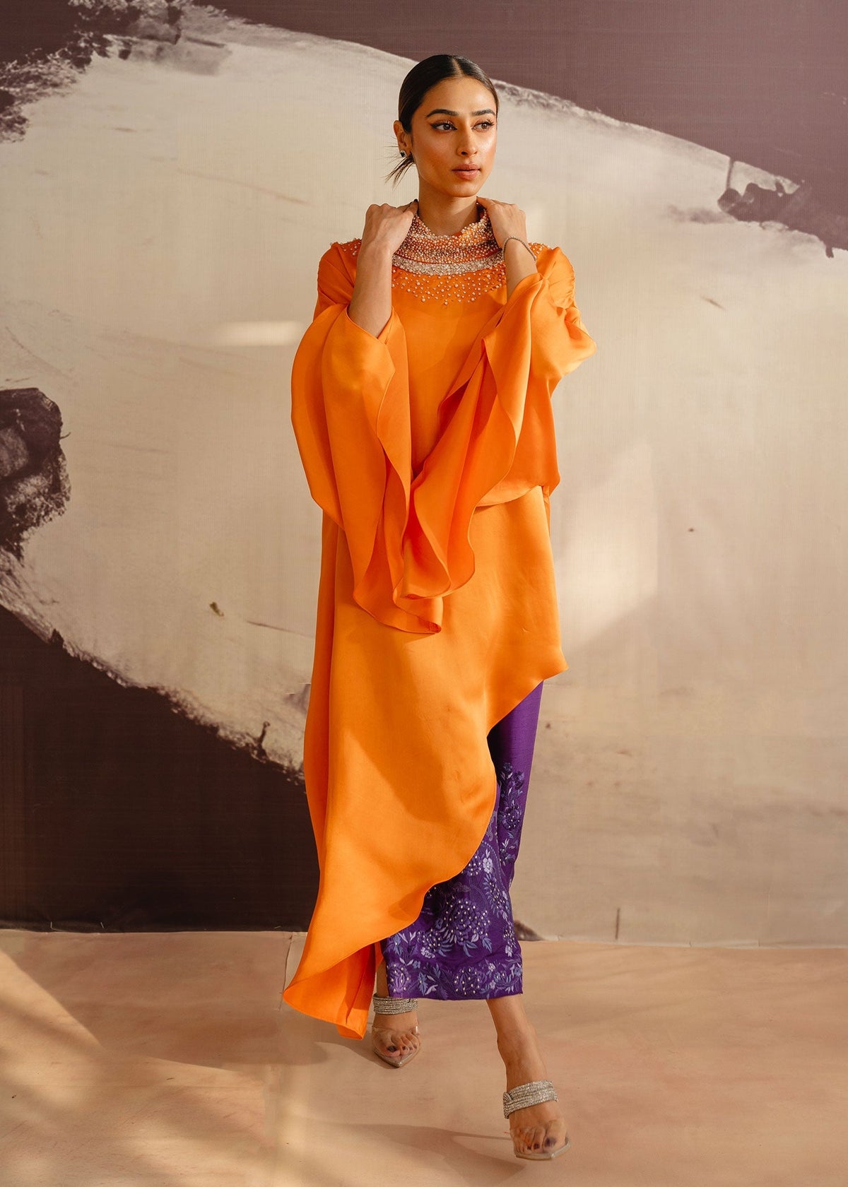 Mahgul | Eye of Cemal | Mandarin Glow -  Mahgul Ladies Clothes - Original Designer Dress - House of Maryam