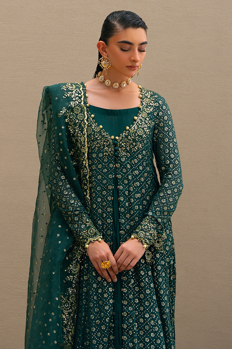 Cross Stitch | Wedding Collection 24 | GREEN SPRING -  Cross Stitch Formal - Original Designer Dress - House of Maryam