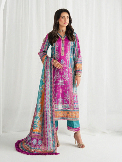 Gulaal | Aira Printed Silk | Magenta Mischief
