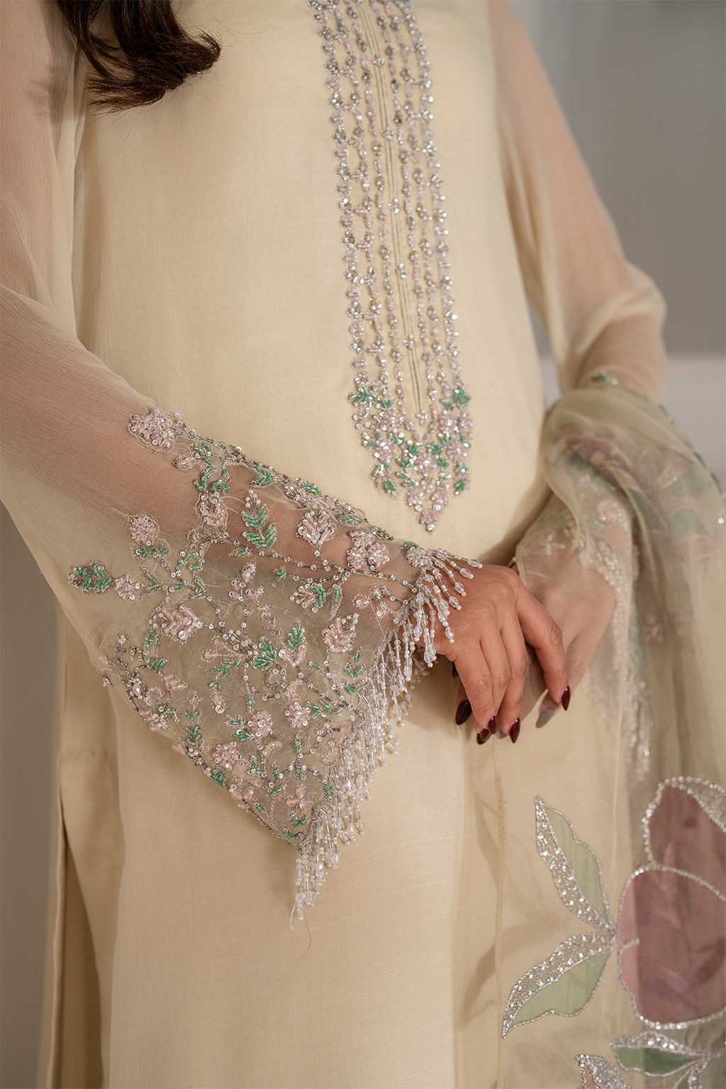 Iznik I Festive Formal I UE-413 Embroidered Chiffon -  Iznik Ladies Clothes - Original Designer Dress - House of Maryam