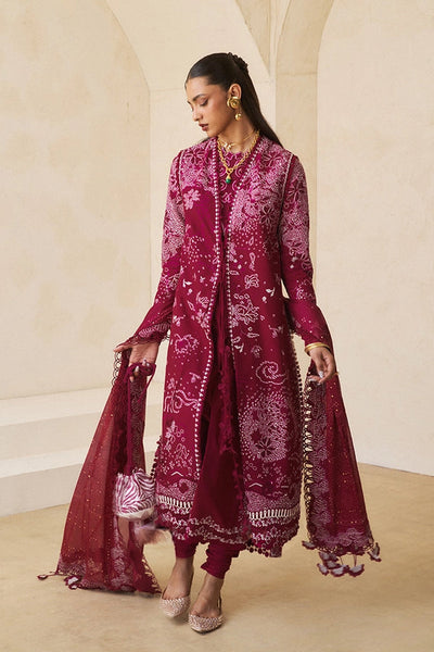 Suffuse Vesria plum embroidered lawn suit