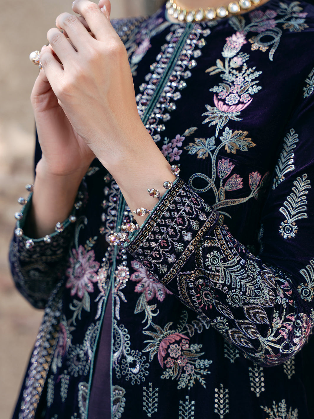Flossie | Siara Velvet Formals | V-104 - B -  Flossie Ladies Clothes - Original Designer Dress - House of Maryam