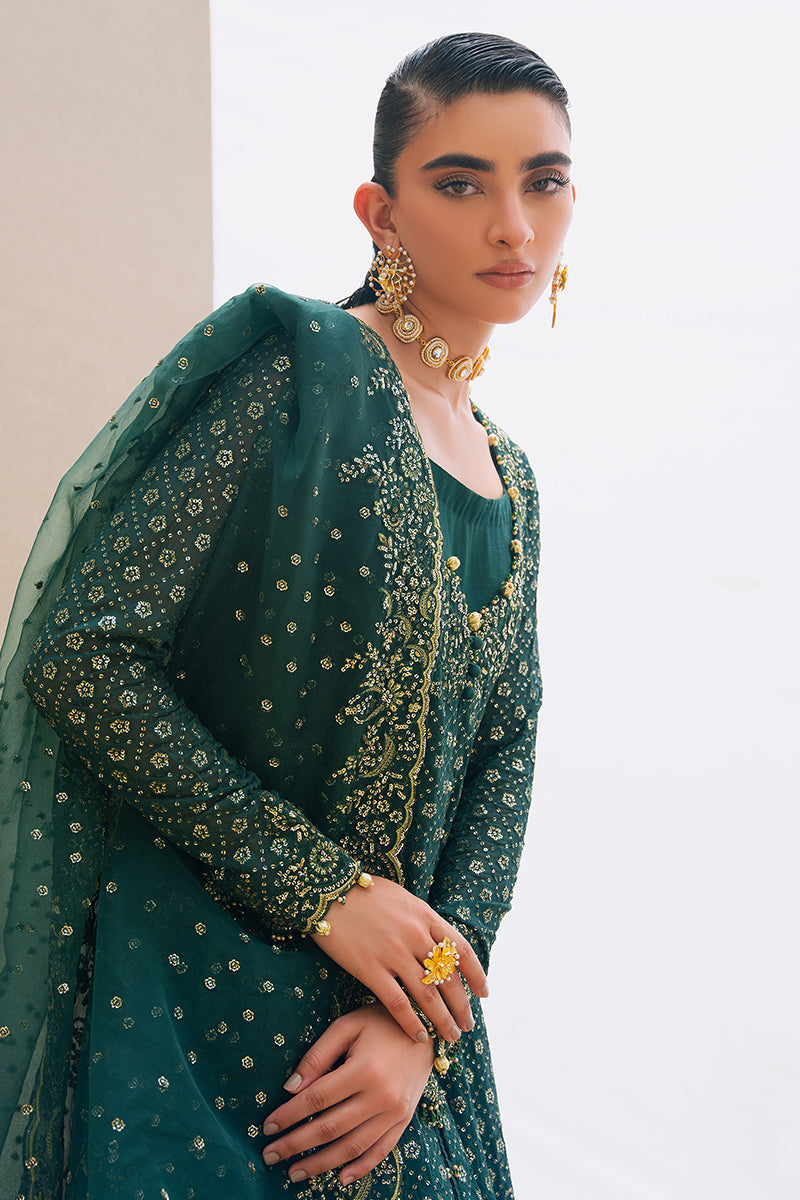 Cross Stitch | Wedding Collection 24 | GREEN SPRING -  Cross Stitch Formal - Original Designer Dress - House of Maryam