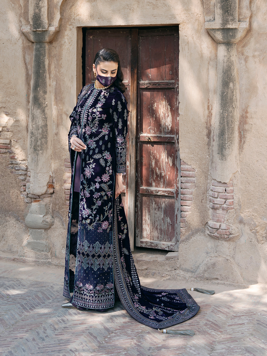 Flossie | Siara Velvet Formals | V-104 - B -  Flossie Ladies Clothes - Original Designer Dress - House of Maryam