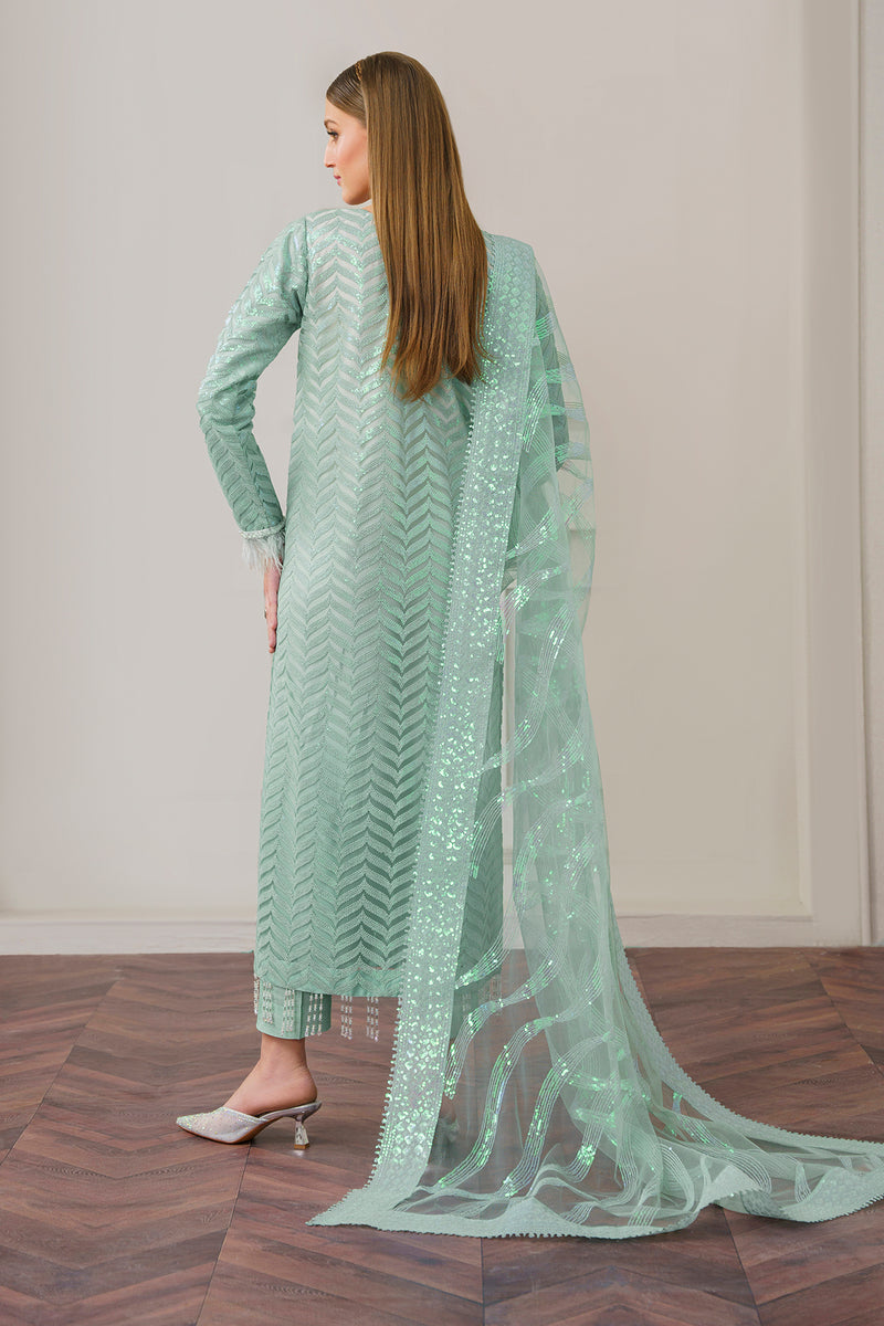 Baroque | Formal Collection | NET UF-517 -  Baroque Ladies Clothes - Original Designer Dress - House of Maryam