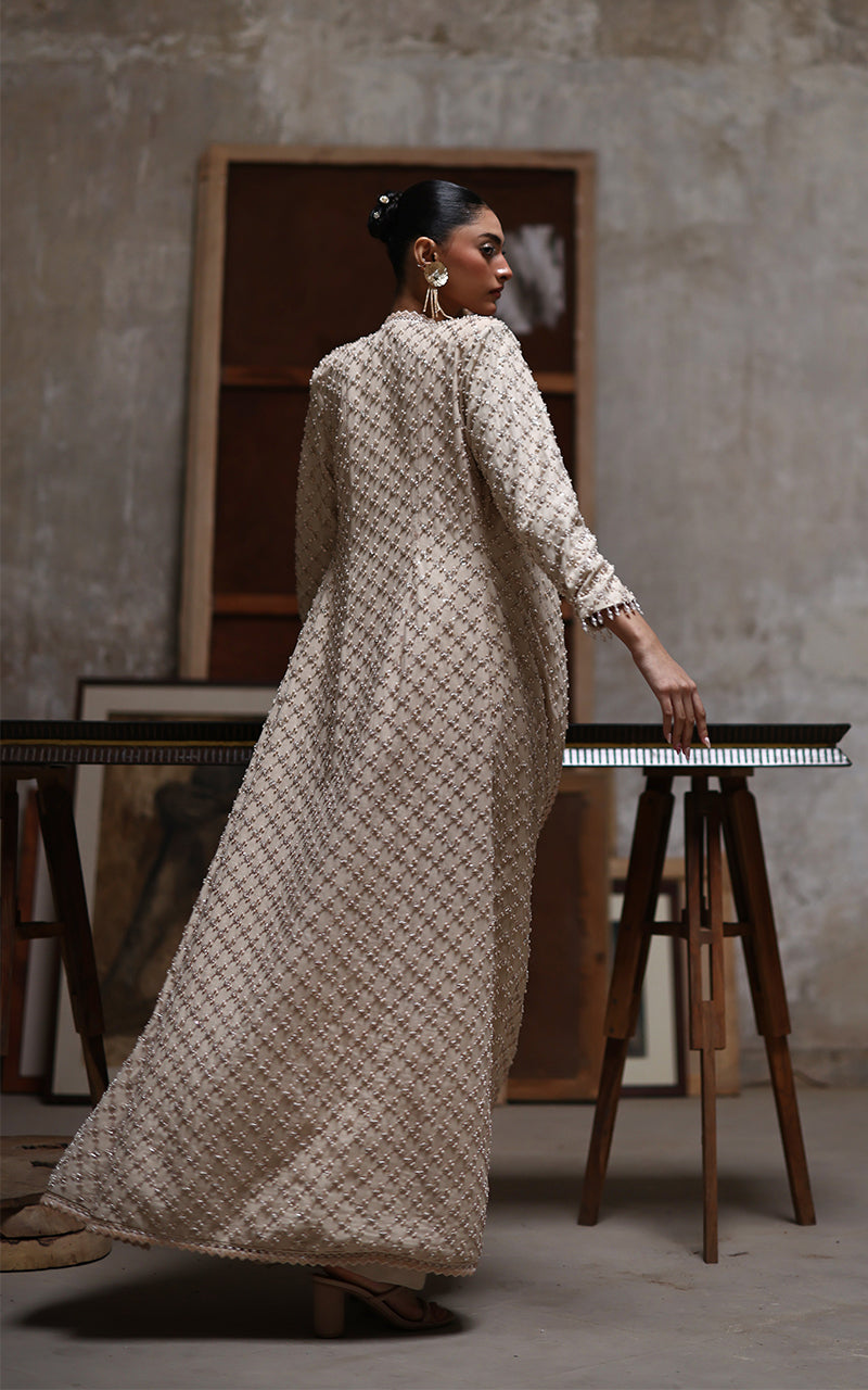 Threads and Motifs | Formal Dresses 25 | Net Embroidered Jacket With Embroidered Blouse And Trouser-2