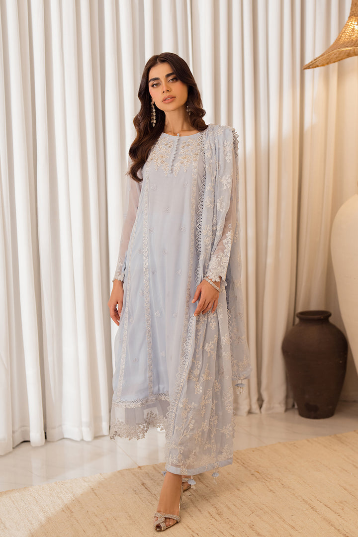 Azure | Ensembles Embroidered Formals | Serenity Sky -  Azure Ladies Clothes - Original Designer Dress - House of Maryam