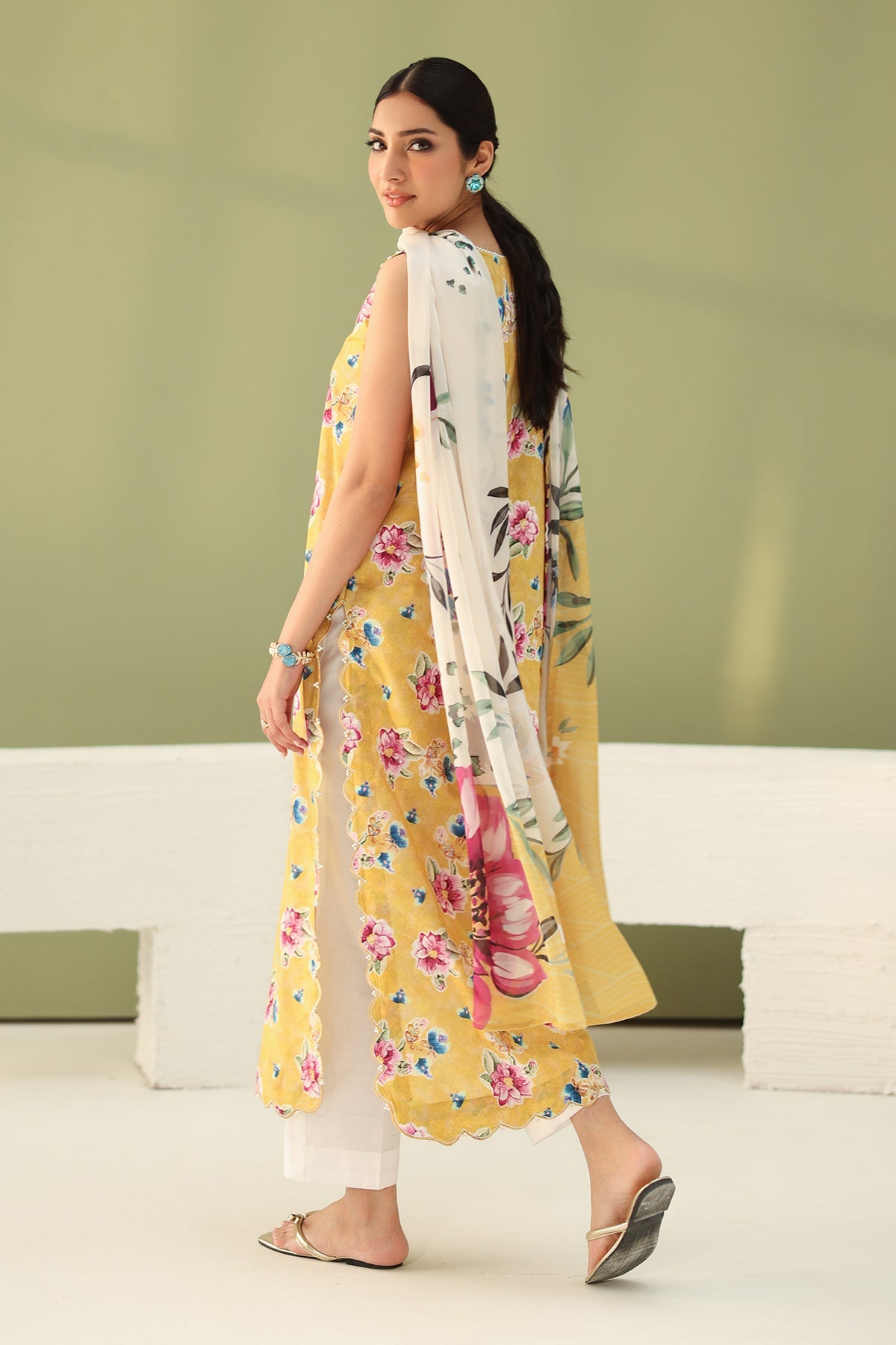 Baroque | Eid Printique | EMBROIDERED PRINTED LAWN UF-4182 -  Baroque Ladies Clothes - Original Designer Dress - House of Maryam