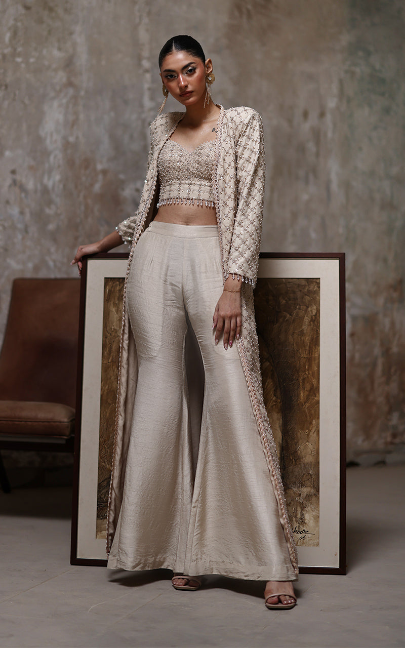 Threads and Motifs | Formal Dresses 25 | Net Embroidered Jacket With Embroidered Blouse And Trouser-4