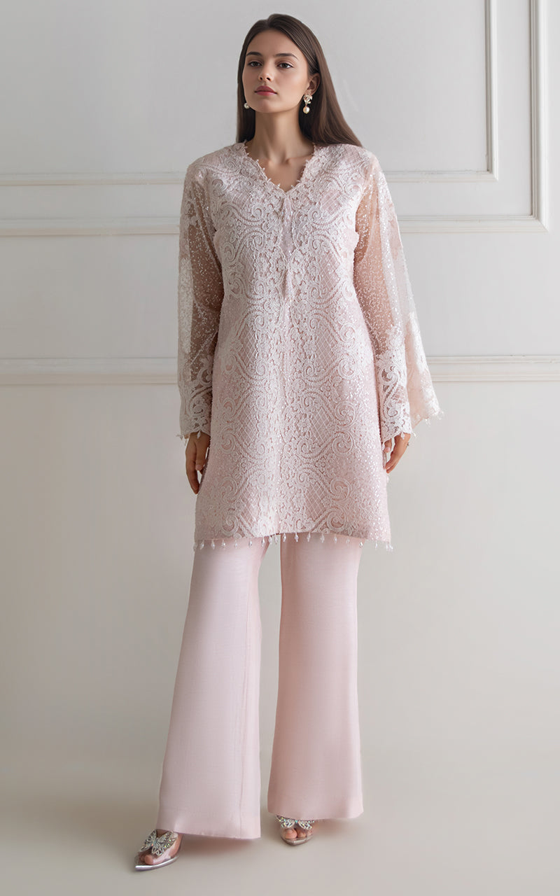 Threads and Motifs | Formal Dresses 25 | Net Embroidered shirt