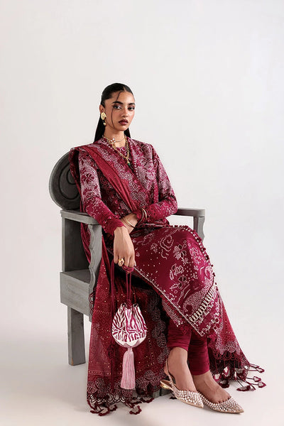 Suffuse Vesria plum embroidered lawn suit, photo 5