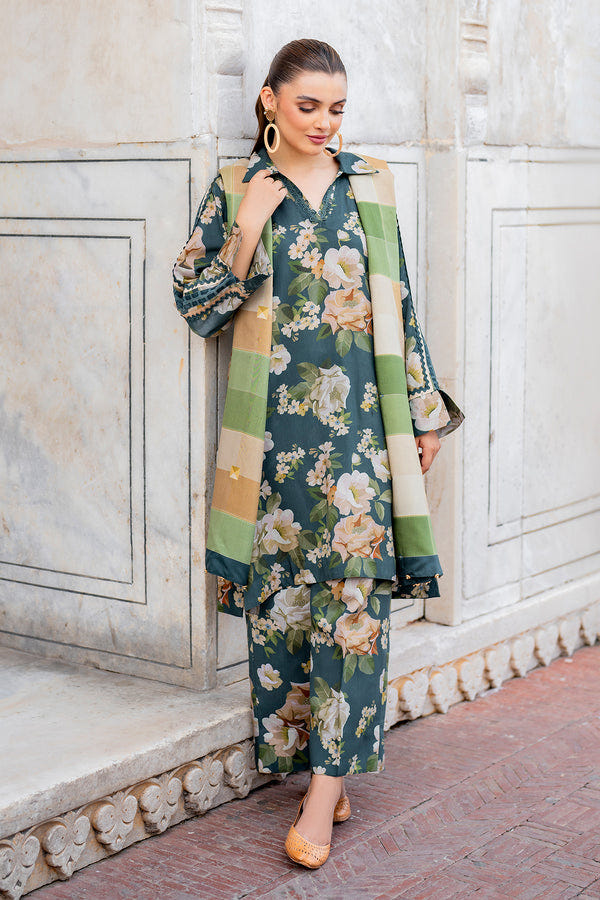 Baroque | Luxury Pret 24 | VISCOSE UF-733 -  Baroque Ladies Clothes - Original Designer Dress - House of Maryam