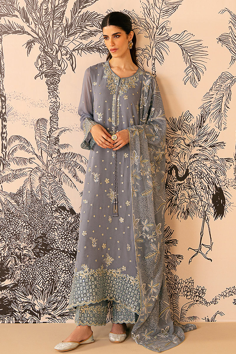 Cross Stitch | Luxe Atelier 24 | SMOKE BLUE -  Cross Stitch Luxury - Original Designer Dress - House of Maryam
