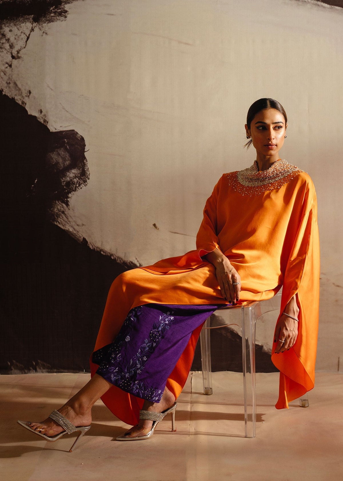 Mahgul | Eye of Cemal | Mandarin Glow -  Mahgul Ladies Clothes - Original Designer Dress - House of Maryam