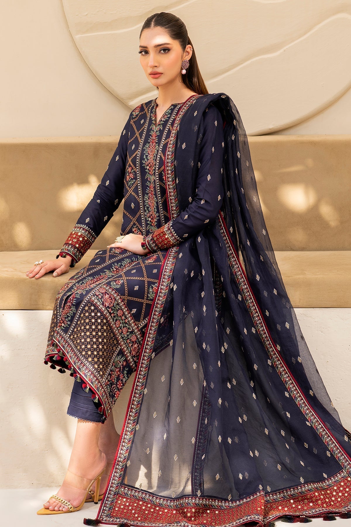 Jazmin | Irish Lawn SS 24 | D6 -  Jazmin Luxury - Original Designer Dress - House of Maryam