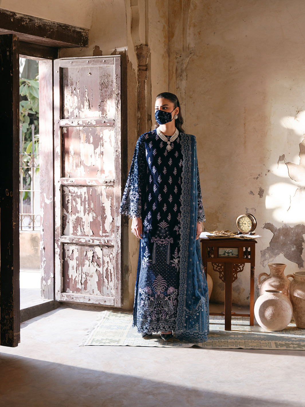 Flossie | Siara Velvet Formals | V-105 - B -  Flossie Ladies Clothes - Original Designer Dress - House of Maryam