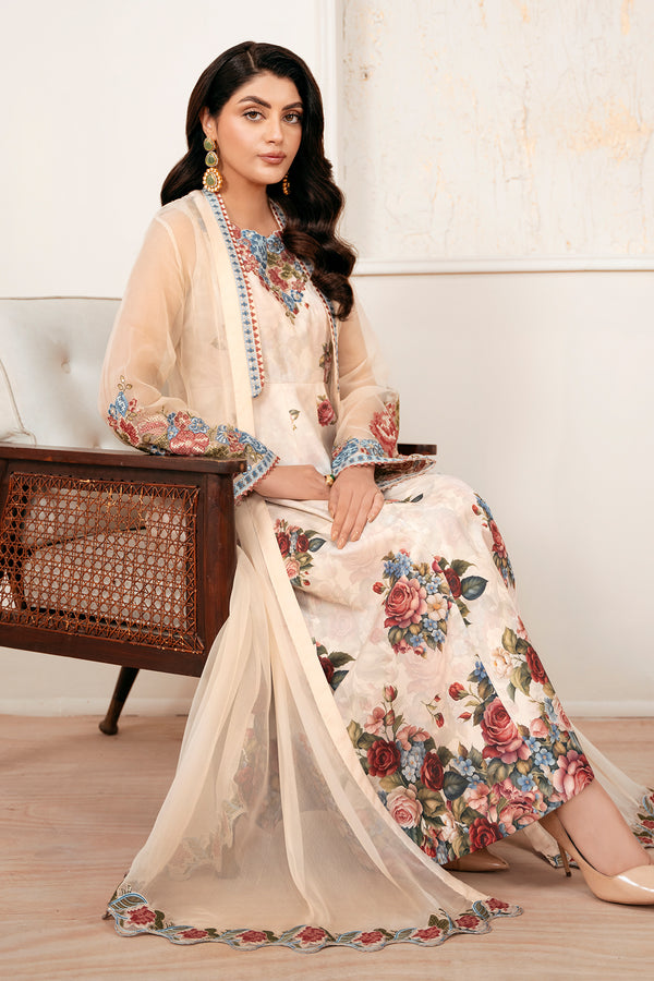Baroque | Luxury Pret 25 | EMBROIDERED CHIFFON PR-1053, image 4