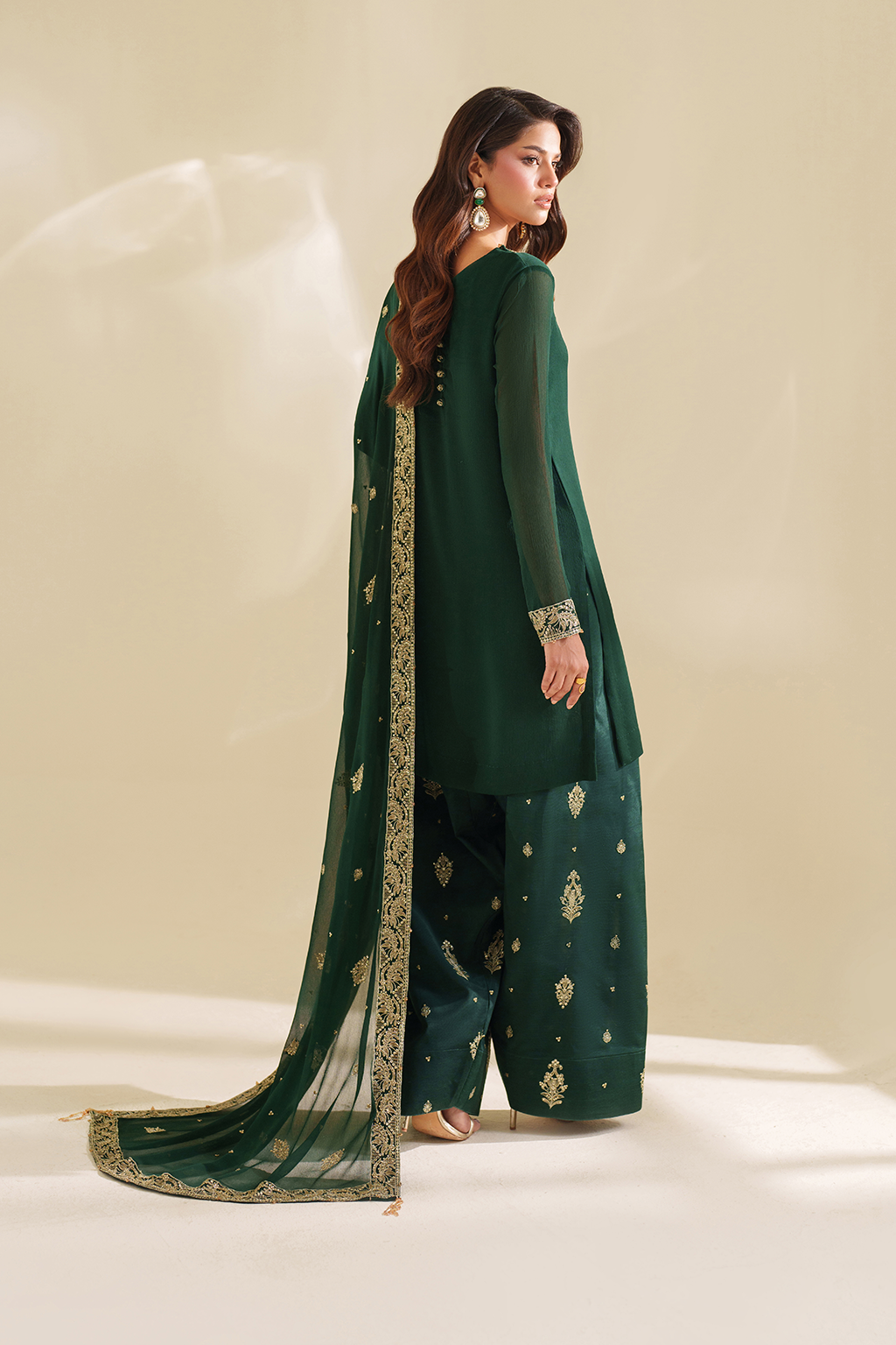 Iznik I Festive Formal I CC-75 Embroidered Chiffon -  Iznik Ladies Clothes - Original Designer Dress - House of Maryam