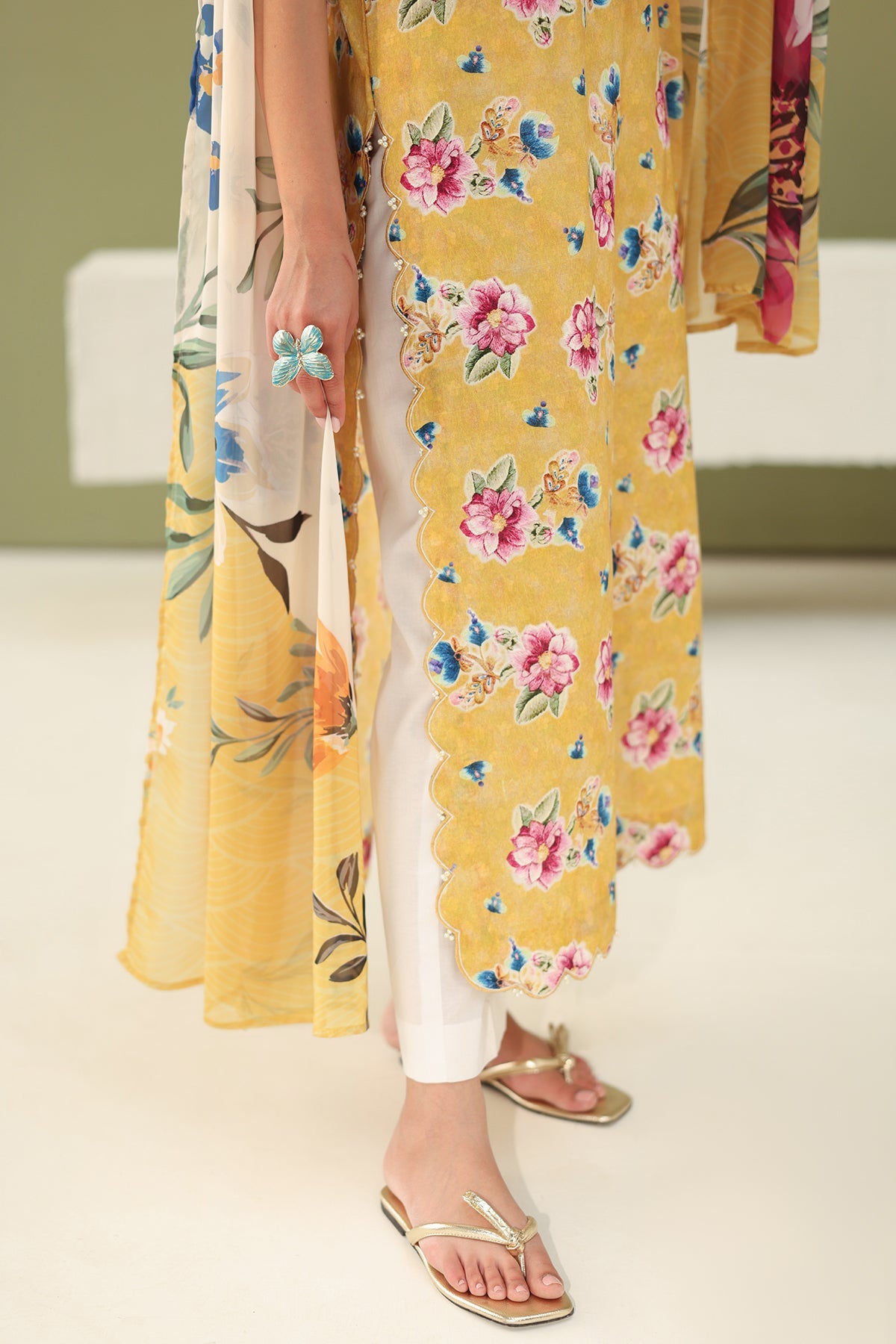 Baroque | Eid Printique | EMBROIDERED PRINTED LAWN UF-4182 -  Baroque Ladies Clothes - Original Designer Dress - House of Maryam