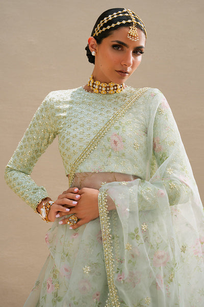 Cross Stitch | Wedding Pret | Tranquil Haze-3PC Silk Embroidered Pret