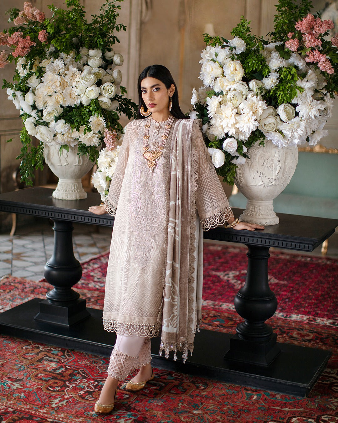 Sana Safinaz | Luxury Collection | Silver Gray -  Sana Safinaz Ladies Clothes - Original Designer Dress - House of Maryam